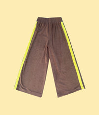 KIDS LUCKY DAY TERRY WIDE LEG PANT - BROWN