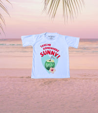 Kids Take Me Somewhere Sunny T-shirt - White