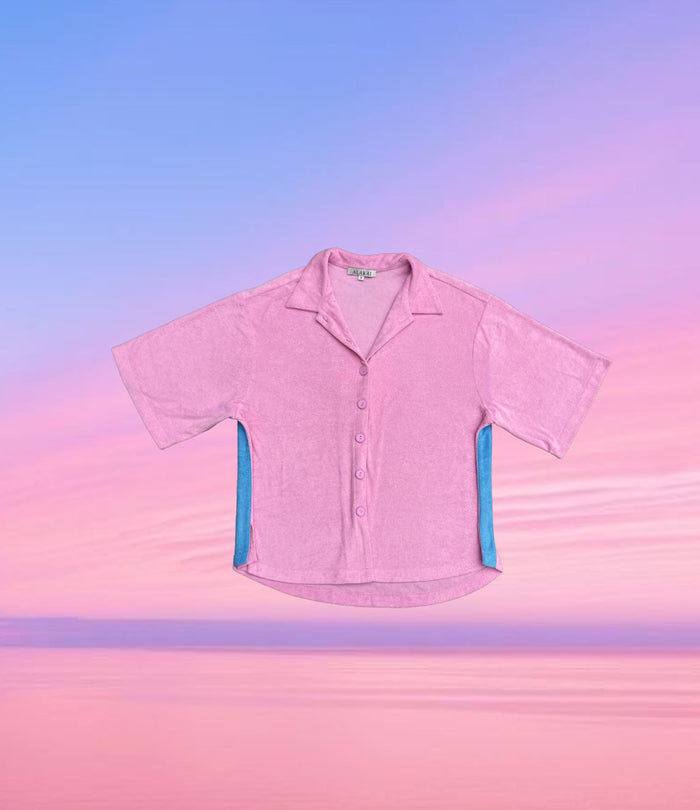 PRE ORDER - LADIES LUCKY DAY TERRY SHIRT - PINK