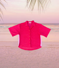 LADIES LUCKY DAY TERRY SHIRT - RED